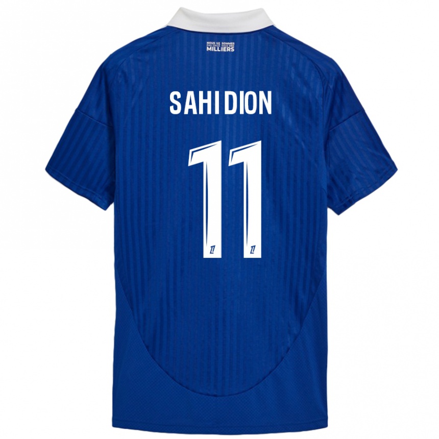 Hombre Fútbol Camiseta Moïse Sahi Dion #11 Azul Blanco 1ª Equipación 2024/25 Perú