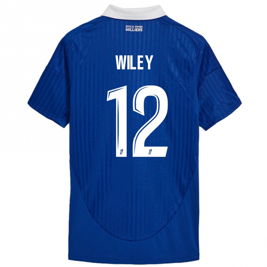 Hombre Fútbol Camiseta Caleb Wiley #12 Azul Blanco 1ª Equipación 2024/25 Perú