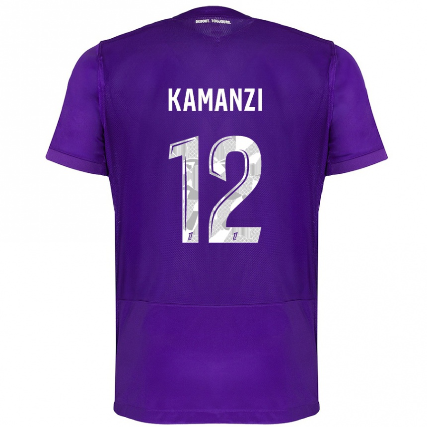 Hombre Fútbol Camiseta Warren Kamanzi #12 Morado Blanco 1ª Equipación 2024/25 Perú