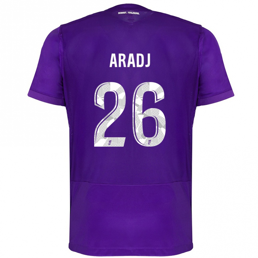 Hombre Fútbol Camiseta Ylies Aradj #26 Morado Blanco 1ª Equipación 2024/25 Perú