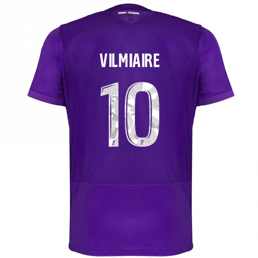 Hombre Fútbol Camiseta Kelly Vilmiaire #10 Morado Blanco 1ª Equipación 2024/25 Perú