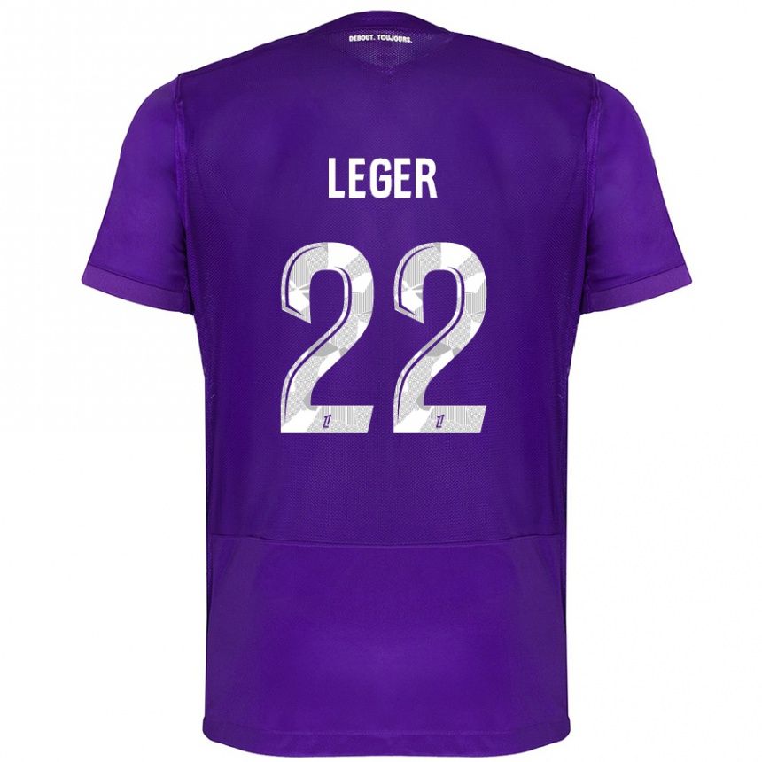 Hombre Fútbol Camiseta Christelle Léger #22 Morado Blanco 1ª Equipación 2024/25 Perú