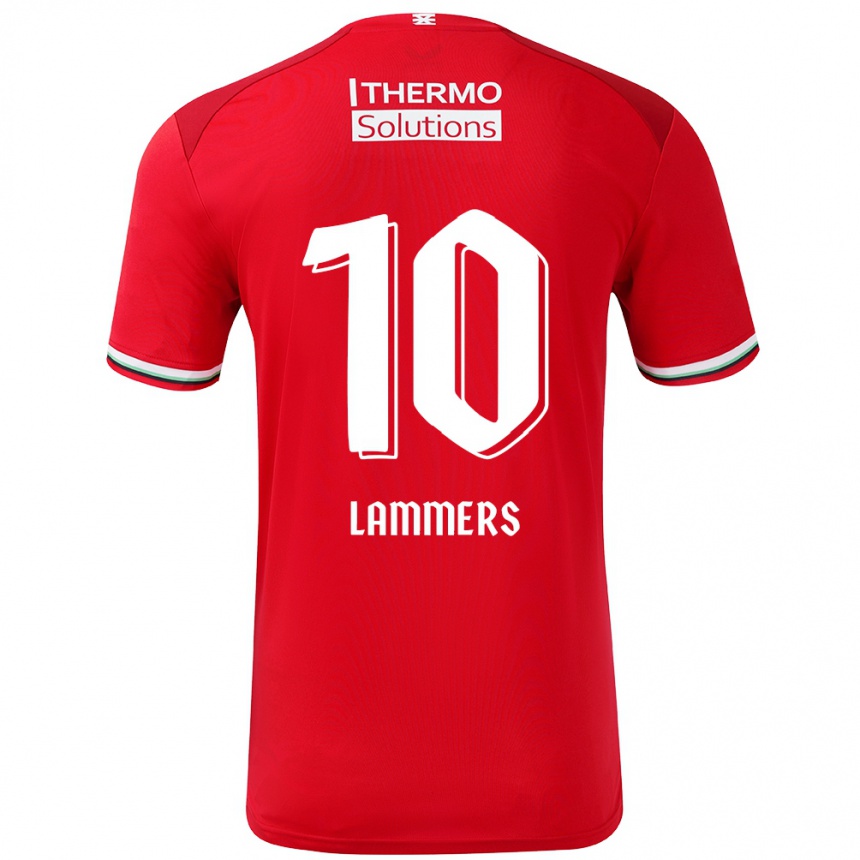 Hombre Fútbol Camiseta Sam Lammers #10 Rojo Blanco 1ª Equipación 2024/25 Perú