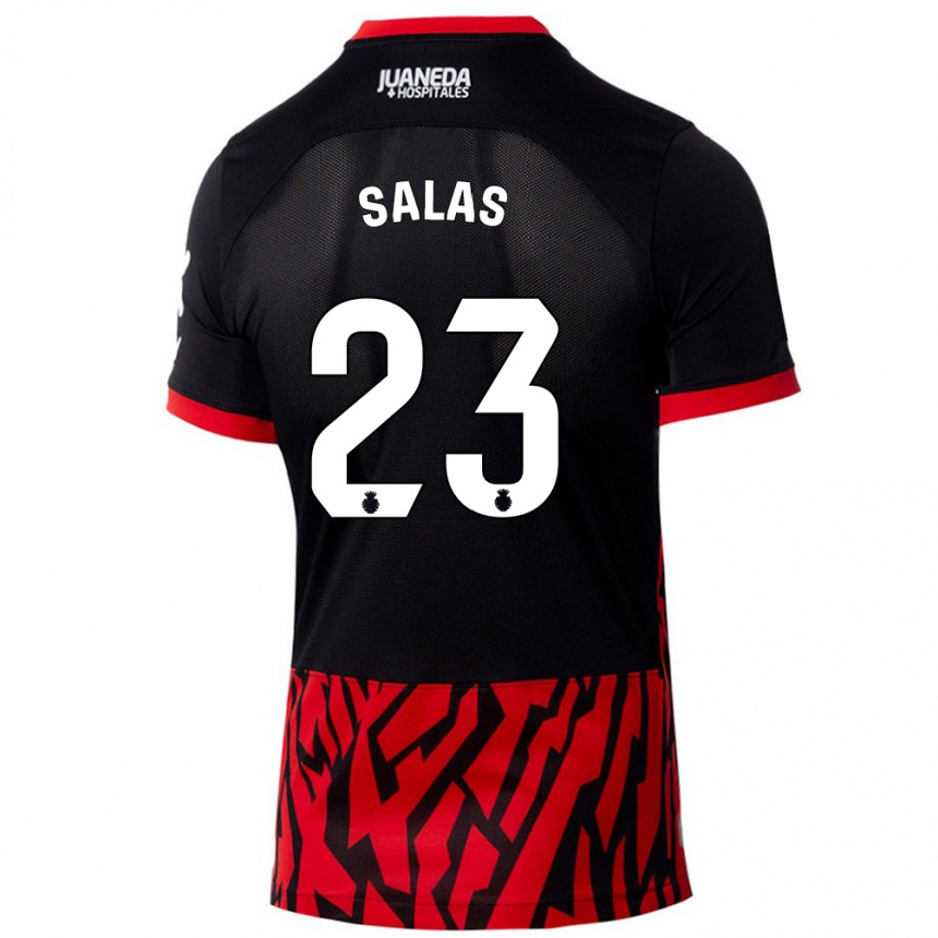 Hombre Fútbol Camiseta Jan Salas #23 Negro Rojo 1ª Equipación 2024/25 Perú