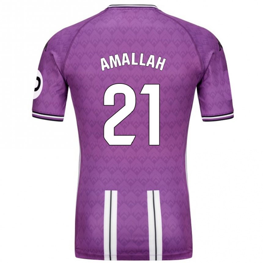 Hombre Fútbol Camiseta Selim Amallah #21 Púrpura Blanco 1ª Equipación 2024/25 Perú