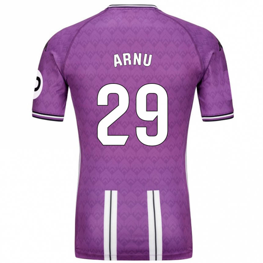 Hombre Fútbol Camiseta Adrián Arnu #29 Púrpura Blanco 1ª Equipación 2024/25 Perú