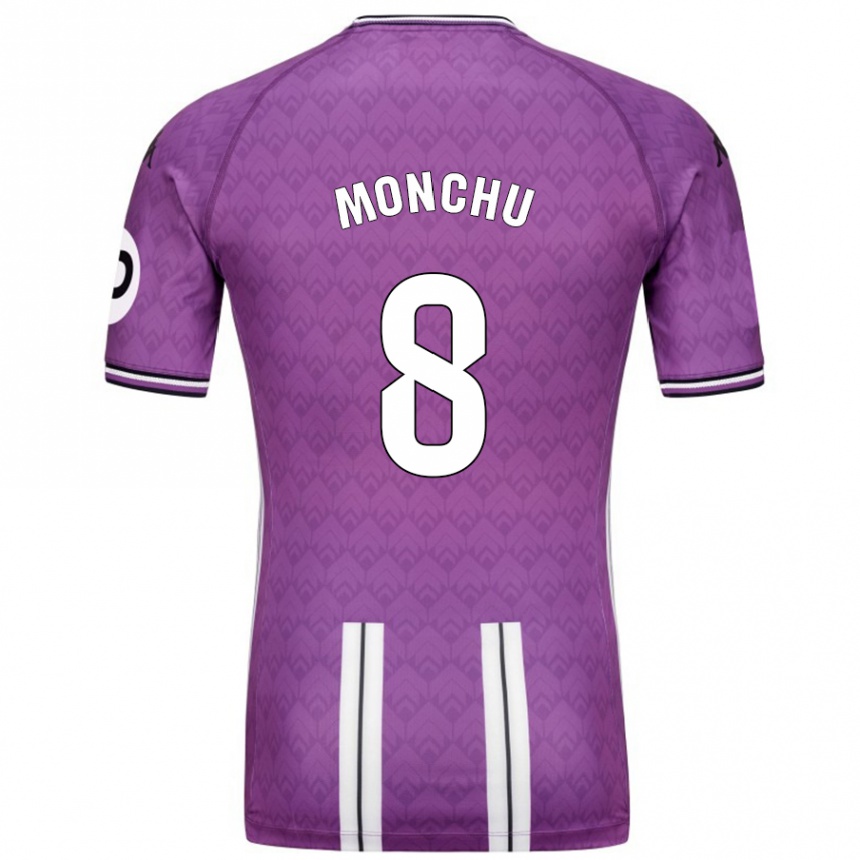 Hombre Fútbol Camiseta Monchu #8 Púrpura Blanco 1ª Equipación 2024/25 Perú