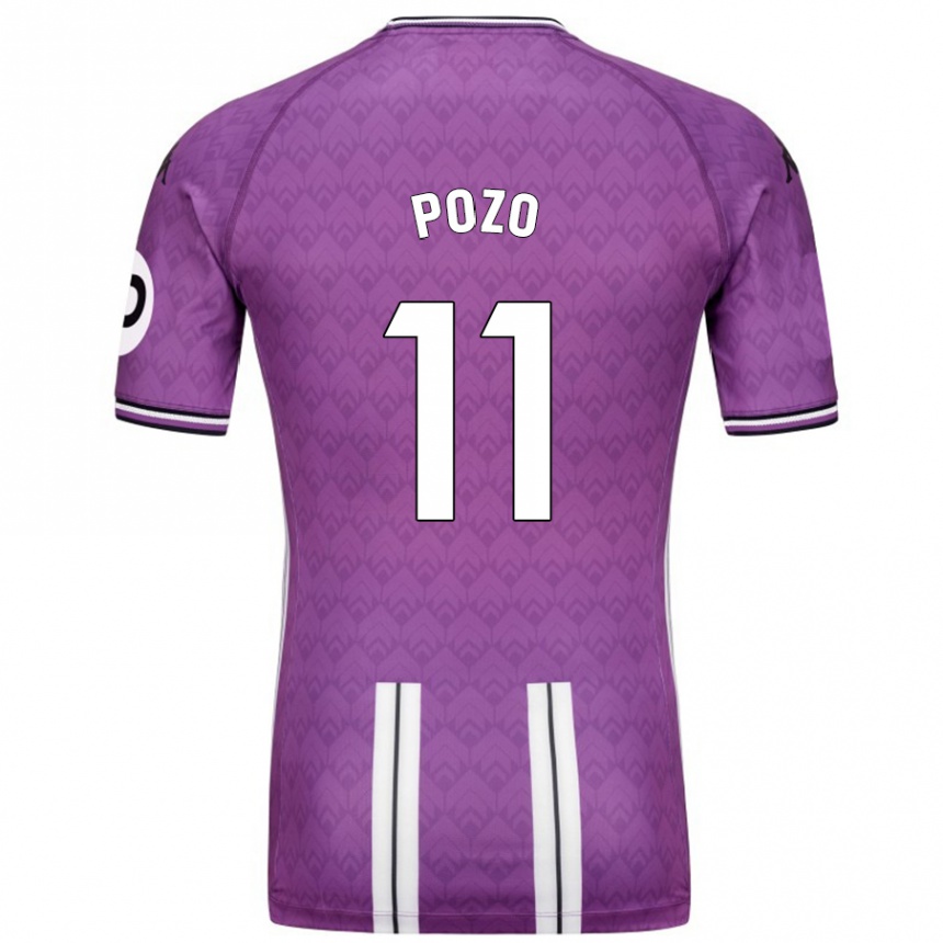 Hombre Fútbol Camiseta Manuel Pozo #11 Púrpura Blanco 1ª Equipación 2024/25 Perú