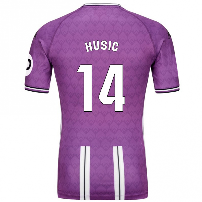 Hombre Fútbol Camiseta Salih Husic #14 Púrpura Blanco 1ª Equipación 2024/25 Perú