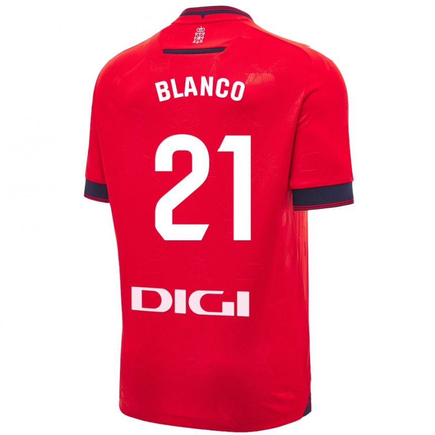 Hombre Fútbol Camiseta Alexia Blanco Llacuno #21 Rojo Blanco 1ª Equipación 2024/25 Perú