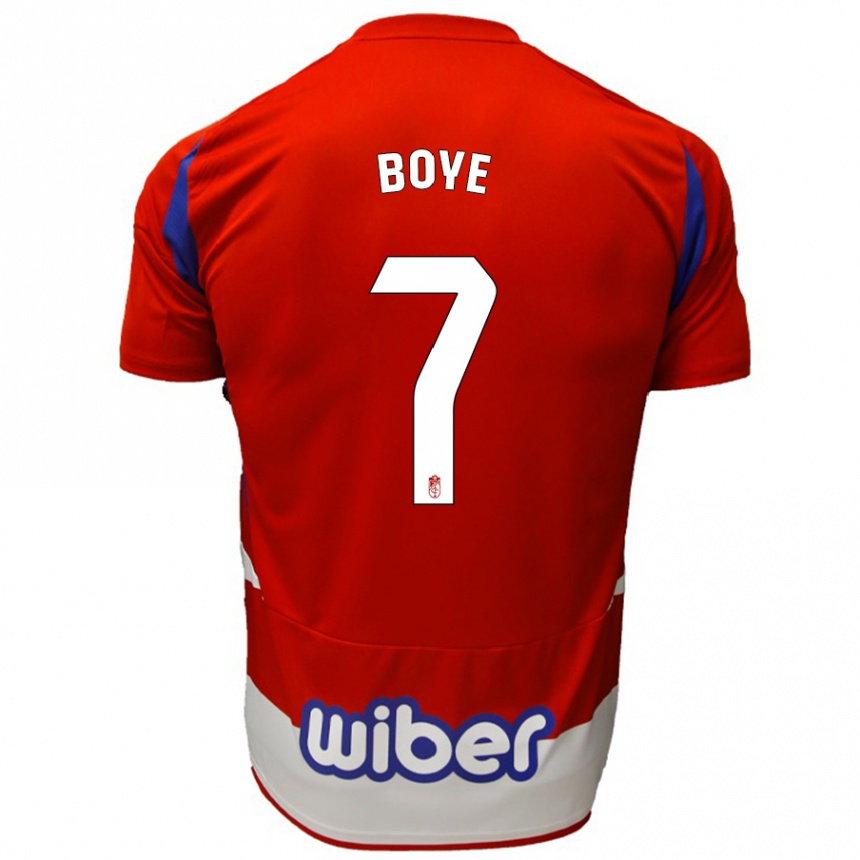 Hombre Fútbol Camiseta Lucas Boyé #7 Rojo Blanco Azul 1ª Equipación 2024/25 Perú