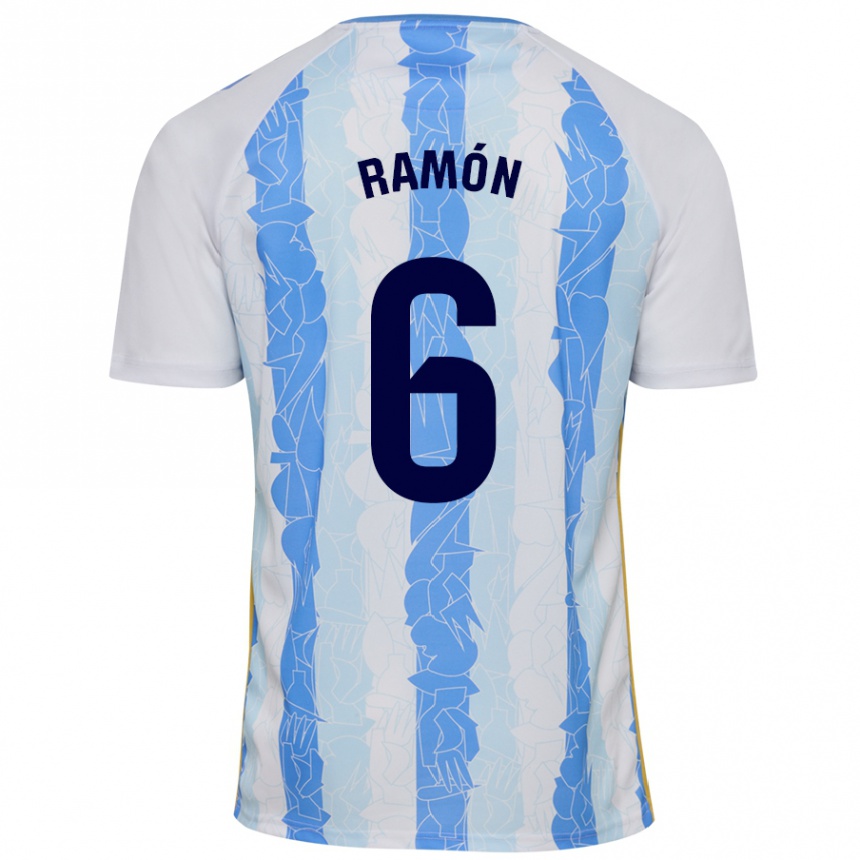 Hombre Fútbol Camiseta Ramón Enríquez #6 Blanco Azul 1ª Equipación 2024/25 Perú