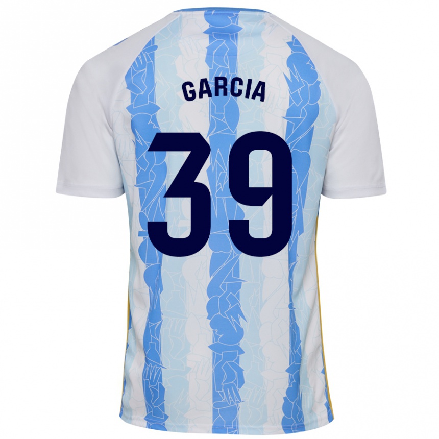 Hombre Fútbol Camiseta Claudia García #39 Blanco Azul 1ª Equipación 2024/25 Perú