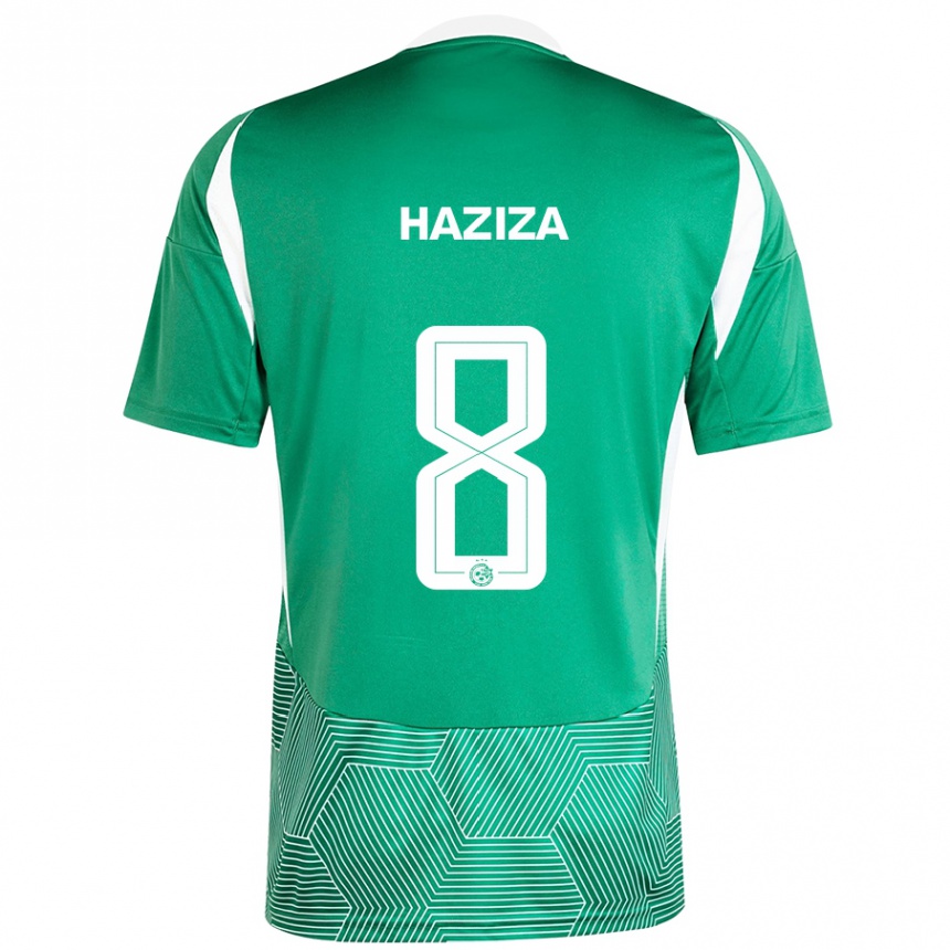 Hombre Fútbol Camiseta Dolev Haziza #8 Verde Blanco 1ª Equipación 2024/25 Perú