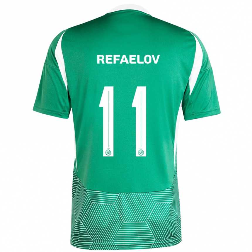 Hombre Fútbol Camiseta Lior Refaelov #11 Verde Blanco 1ª Equipación 2024/25 Perú