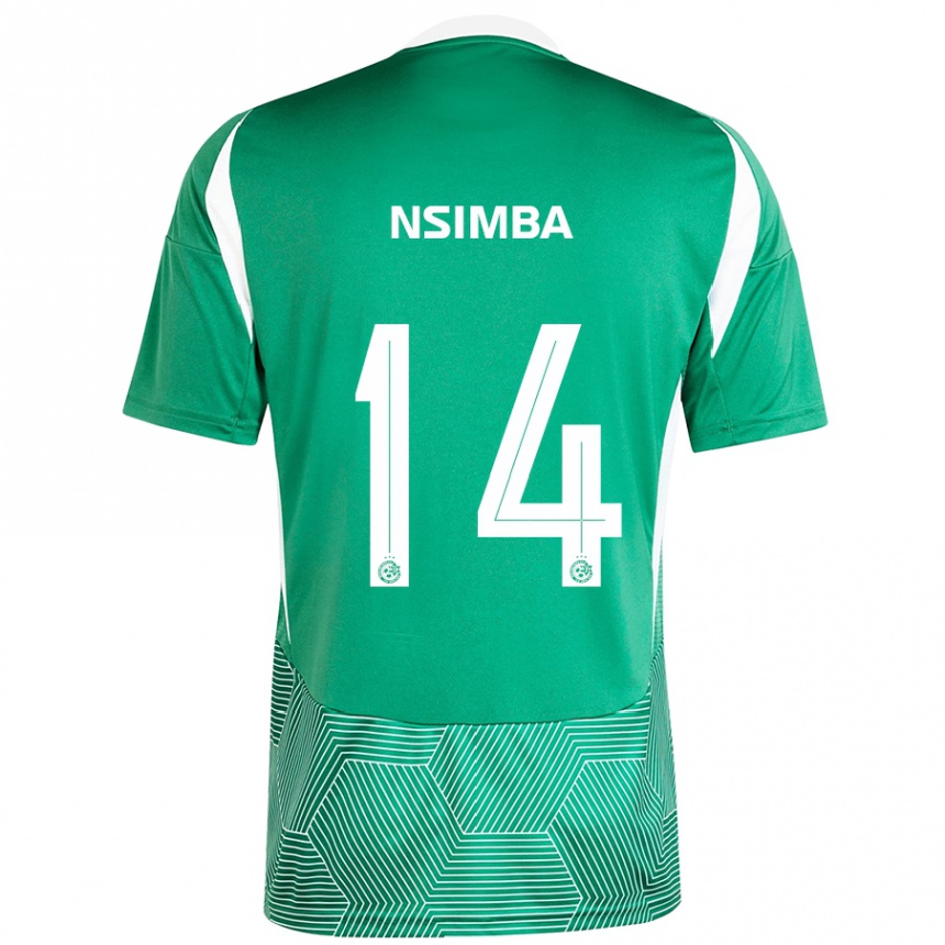 Hombre Fútbol Camiseta Vital Nsimba #14 Verde Blanco 1ª Equipación 2024/25 Perú