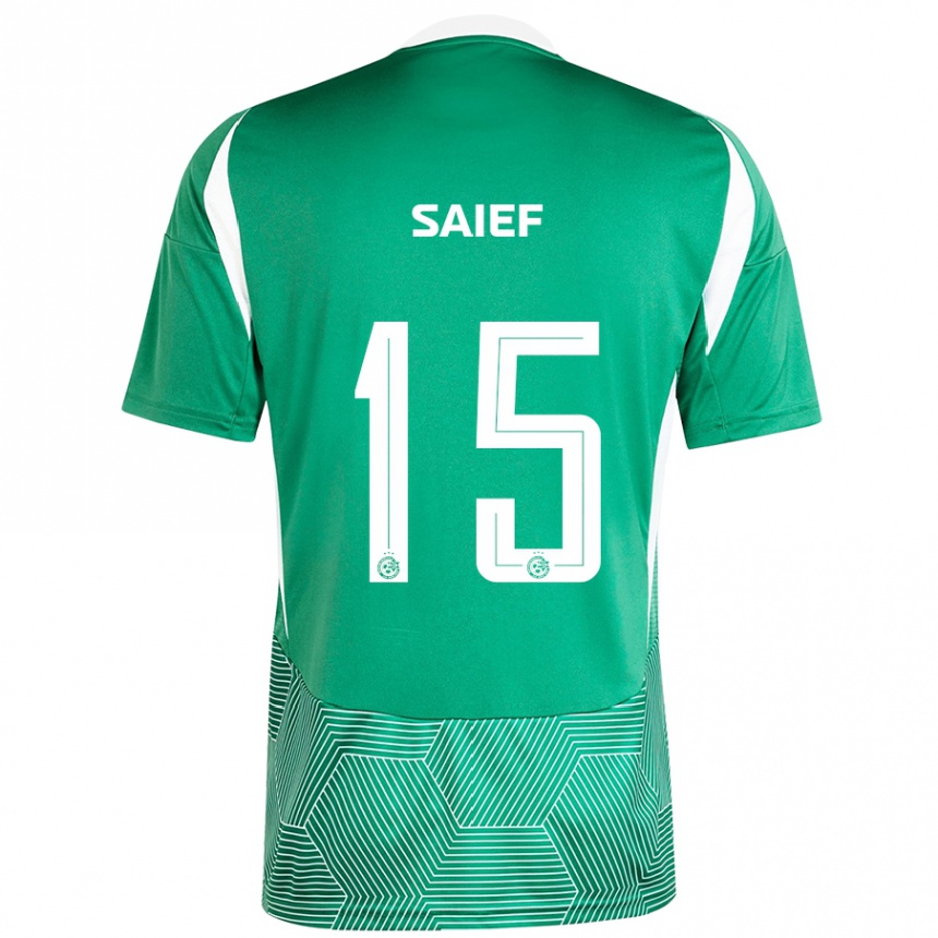 Hombre Fútbol Camiseta Kenny Saief #15 Verde Blanco 1ª Equipación 2024/25 Perú