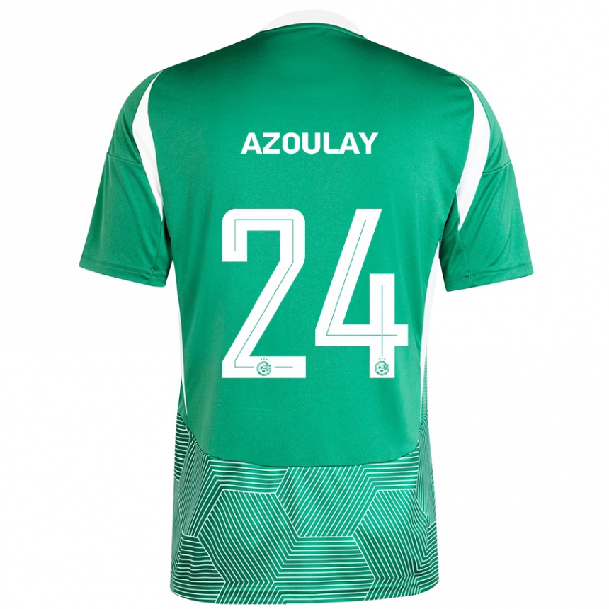 Hombre Fútbol Camiseta Ethane Azoulay #24 Verde Blanco 1ª Equipación 2024/25 Perú