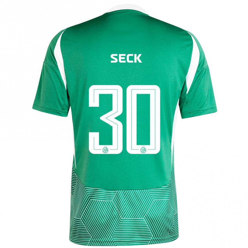 Hombre Fútbol Camiseta Abdoulaye Seck #30 Verde Blanco 1ª Equipación 2024/25 Perú