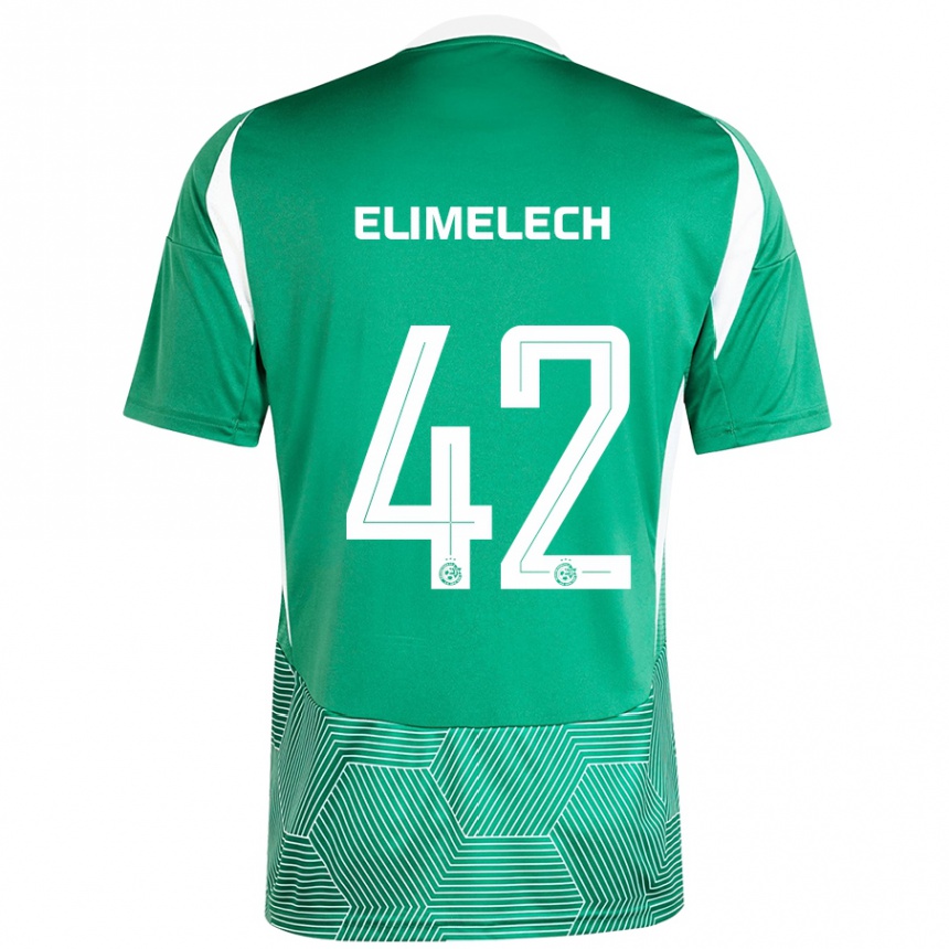 Hombre Fútbol Camiseta Roey Elimelech #42 Verde Blanco 1ª Equipación 2024/25 Perú