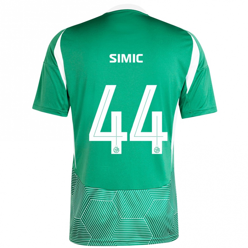 Hombre Fútbol Camiseta Lorenco Simic #44 Verde Blanco 1ª Equipación 2024/25 Perú