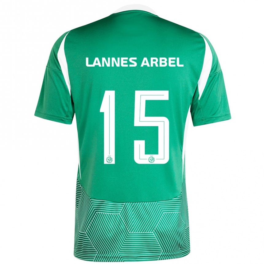 Hombre Fútbol Camiseta Tomer Lannes Arbel #15 Verde Blanco 1ª Equipación 2024/25 Perú