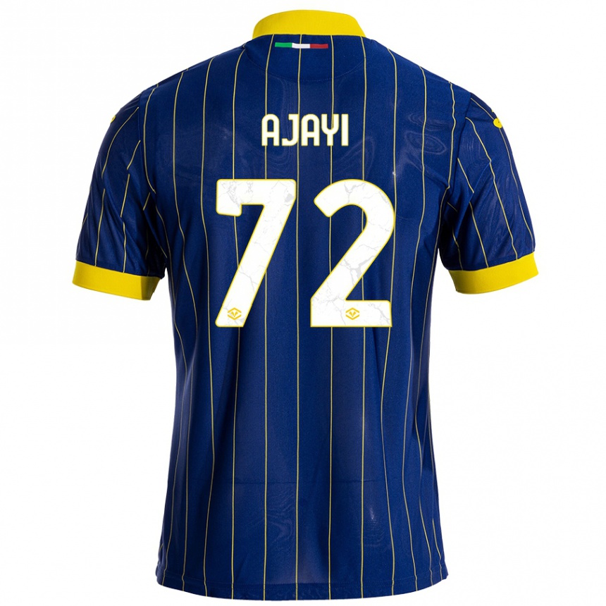 Hombre Fútbol Camiseta Junior Ajayi #72 Azul Amarillo 1ª Equipación 2024/25 Perú