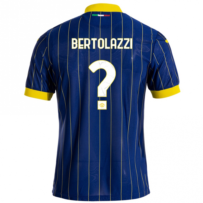 Hombre Fútbol Camiseta Giovanni Bertolazzi #0 Azul Amarillo 1ª Equipación 2024/25 Perú