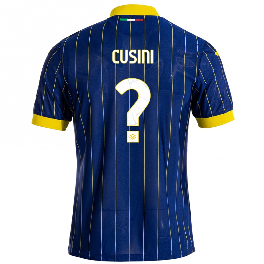 Hombre Fútbol Camiseta Christian Cusini #0 Azul Amarillo 1ª Equipación 2024/25 Perú