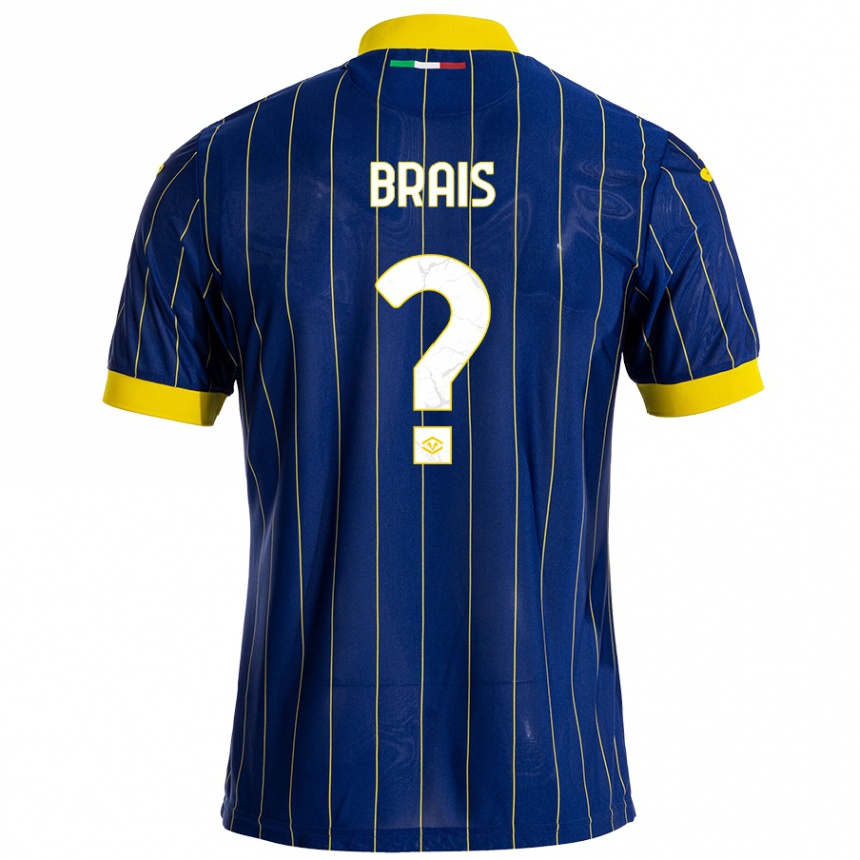 Hombre Fútbol Camiseta Alessandro Brais #0 Azul Amarillo 1ª Equipación 2024/25 Perú