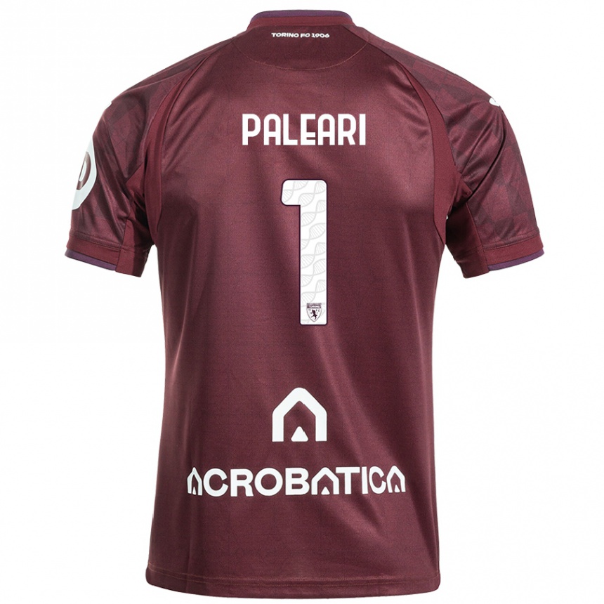 Hombre Fútbol Camiseta Alberto Paleari #1 Granate Blanco 1ª Equipación 2024/25 Perú