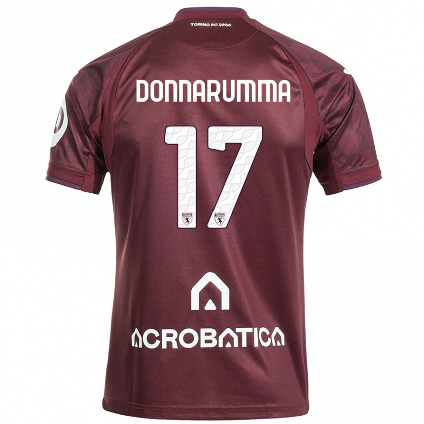 Hombre Fútbol Camiseta Antonio Donnarumma #17 Granate Blanco 1ª Equipación 2024/25 Perú