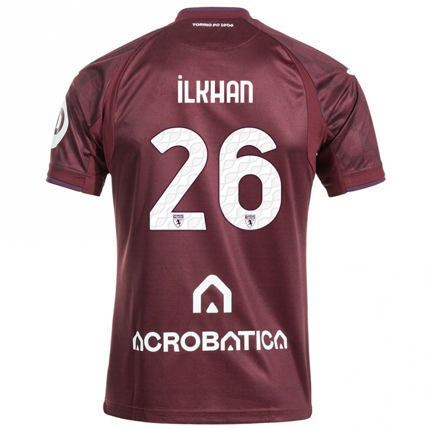 Hombre Fútbol Camiseta Emirhan İlkhan #26 Granate Blanco 1ª Equipación 2024/25 Perú