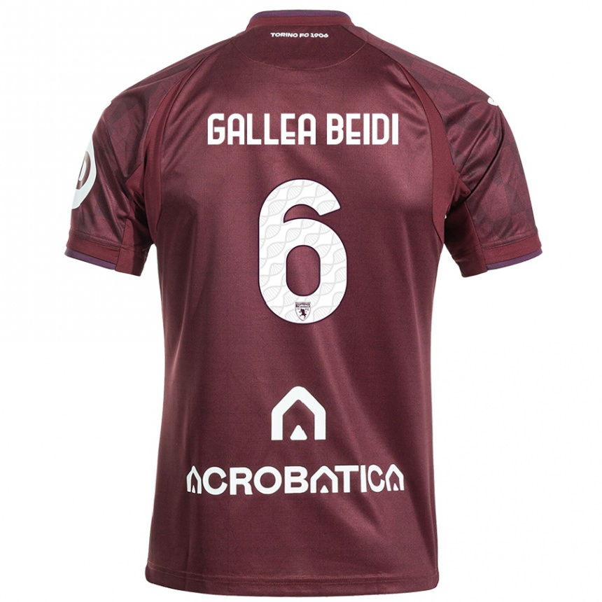 Hombre Fútbol Camiseta Francesco Gallea Beidi #6 Granate Blanco 1ª Equipación 2024/25 Perú