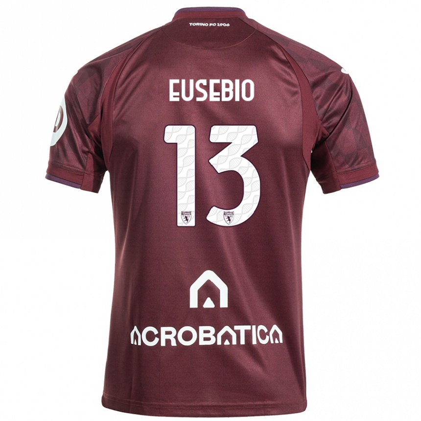 Hombre Fútbol Camiseta Chiara Eusebio #13 Granate Blanco 1ª Equipación 2024/25 Perú