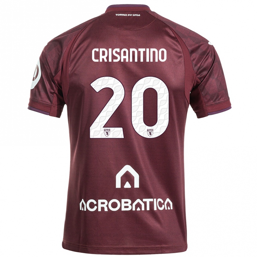 Hombre Fútbol Camiseta Giulia Crisantino #20 Granate Blanco 1ª Equipación 2024/25 Perú