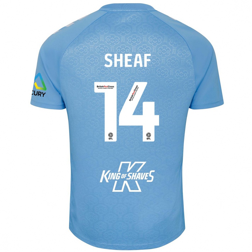 Hombre Fútbol Camiseta Ben Sheaf #14 Azul Blanco 1ª Equipación 2024/25 Perú