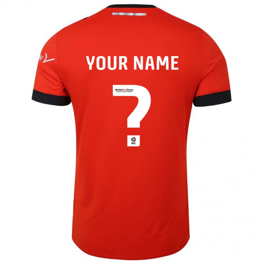 Hombre Fútbol Camiseta Su Nombre #0 Naranja Negro 1ª Equipación 2024/25 Perú