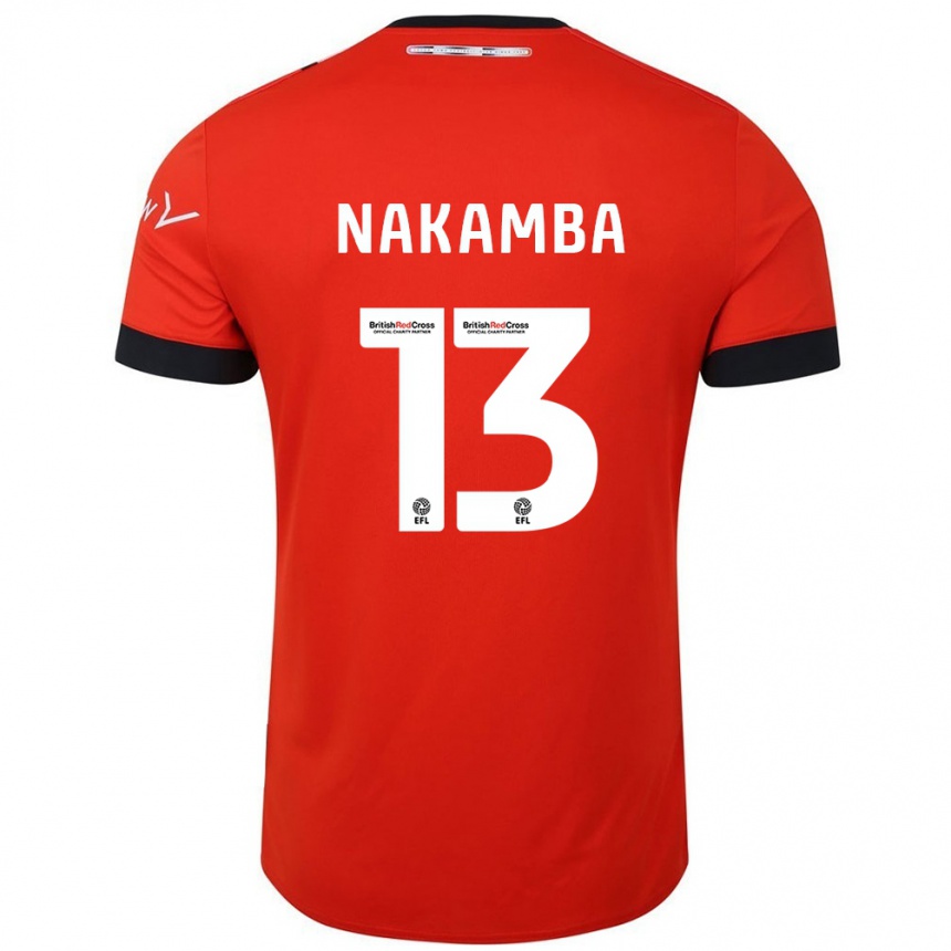 Hombre Fútbol Camiseta Marvelous Nakamba #13 Naranja Negro 1ª Equipación 2024/25 Perú