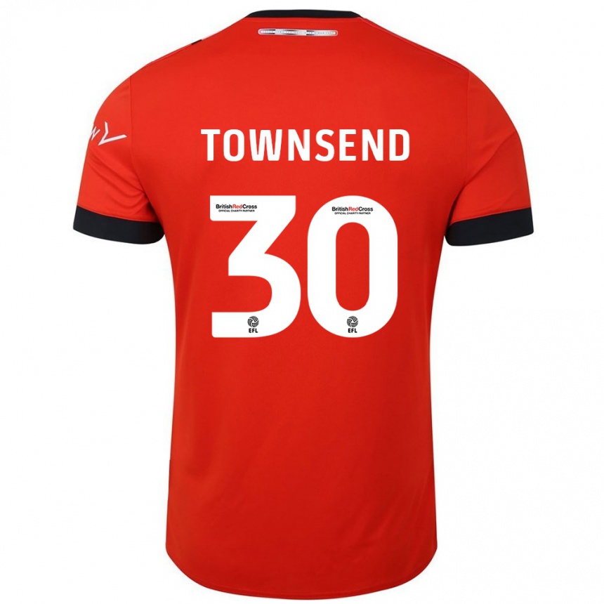 Hombre Fútbol Camiseta Andros Townsend #30 Naranja Negro 1ª Equipación 2024/25 Perú