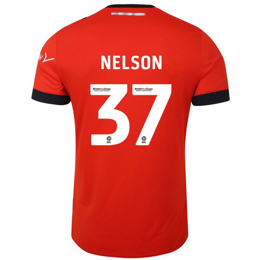 Hombre Fútbol Camiseta Zack Nelson #37 Naranja Negro 1ª Equipación 2024/25 Perú