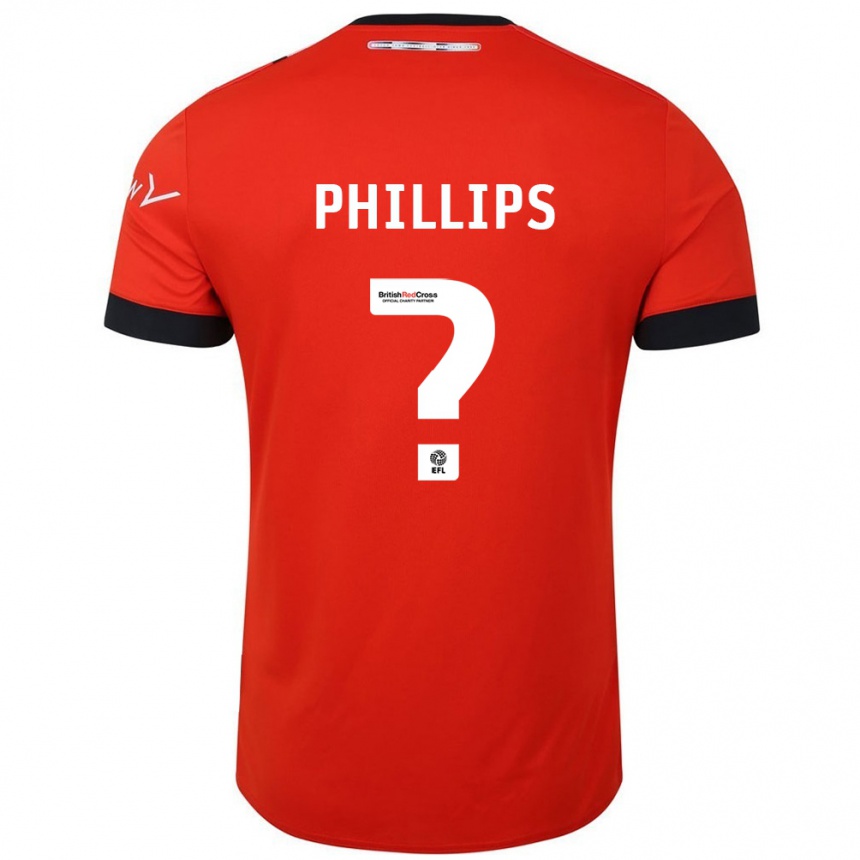 Hombre Fútbol Camiseta Josh Phillips #0 Naranja Negro 1ª Equipación 2024/25 Perú