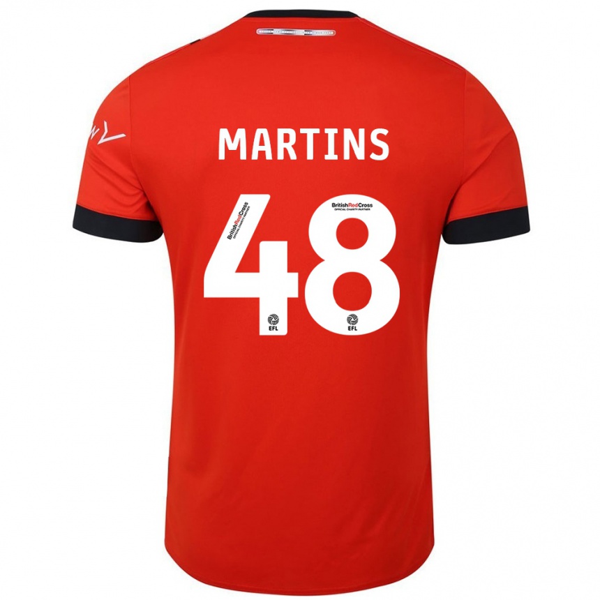 Hombre Fútbol Camiseta Dominic Dos Santos Martins #48 Naranja Negro 1ª Equipación 2024/25 Perú