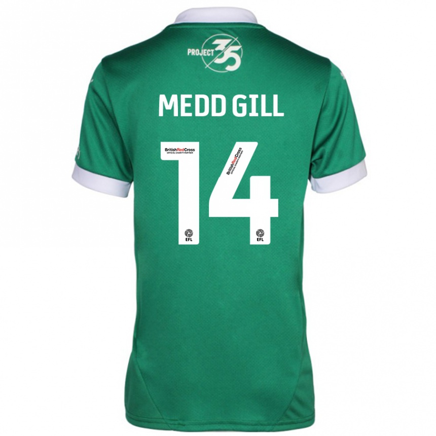 Hombre Fútbol Camiseta Tamsin Medd-Gill #14 Verde Blanco 1ª Equipación 2024/25 Perú