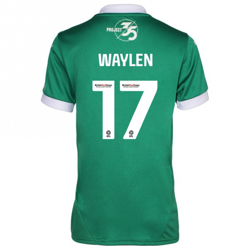 Hombre Fútbol Camiseta Libby Waylen #17 Verde Blanco 1ª Equipación 2024/25 Perú