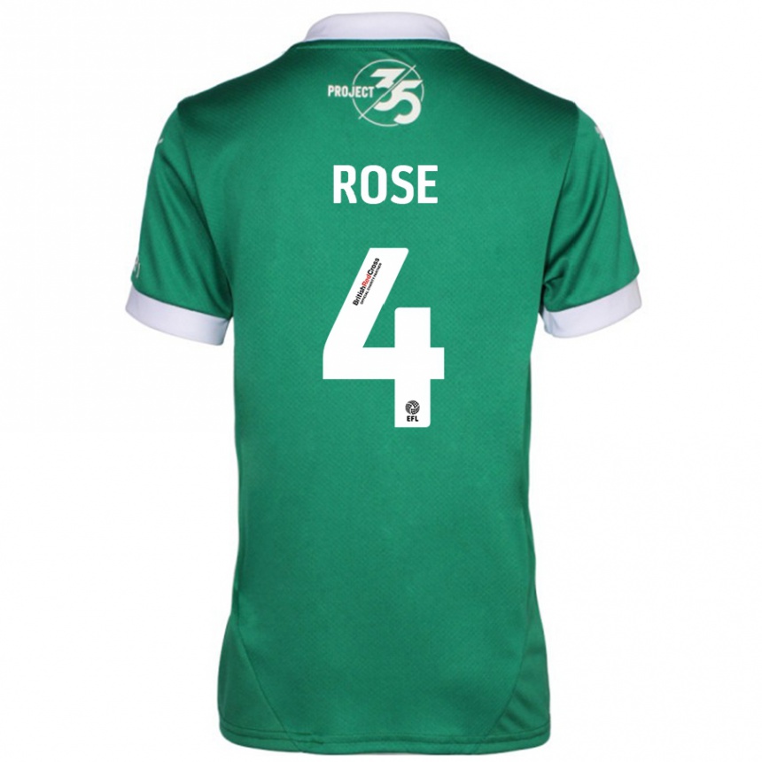 Hombre Fútbol Camiseta Jemma Rose #4 Verde Blanco 1ª Equipación 2024/25 Perú