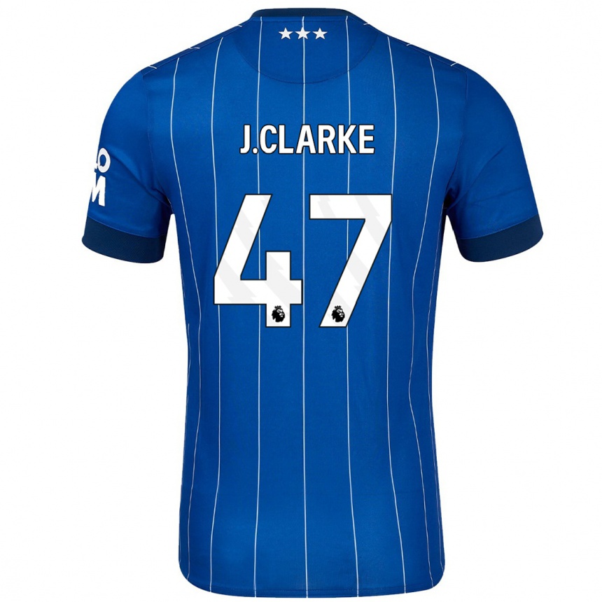 Hombre Fútbol Camiseta Jack Clarke #47 Azul Marino 1ª Equipación 2024/25 Perú