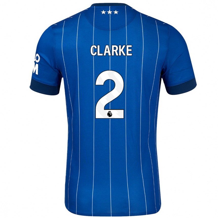 Hombre Fútbol Camiseta Harry Clarke #2 Azul Marino 1ª Equipación 2024/25 Perú