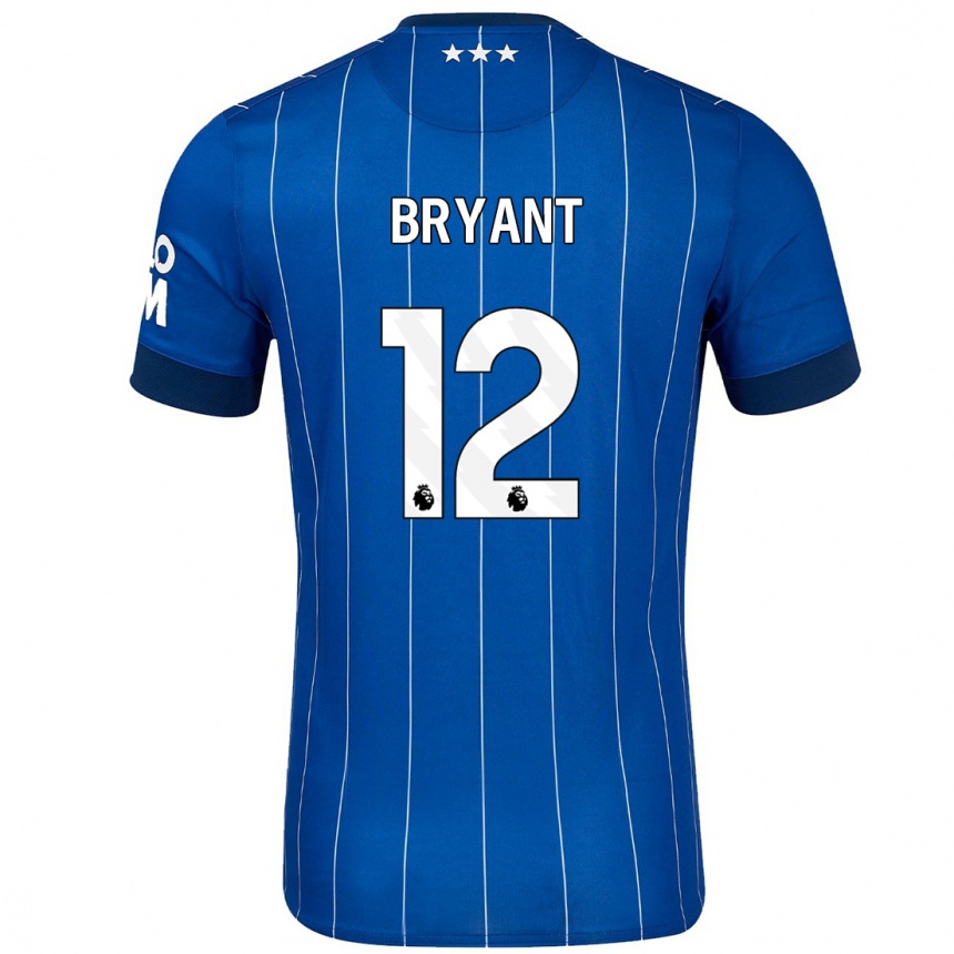 Hombre Fútbol Camiseta Issy Bryant #12 Azul Marino 1ª Equipación 2024/25 Perú