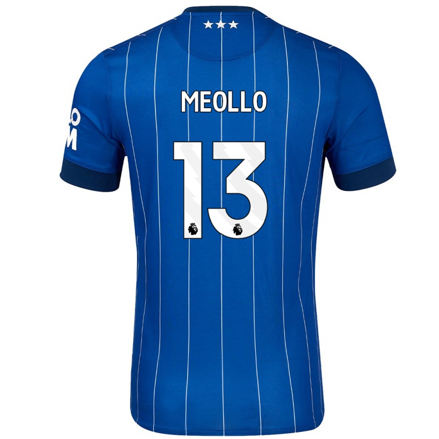 Hombre Fútbol Camiseta Nina Meollo #13 Azul Marino 1ª Equipación 2024/25 Perú